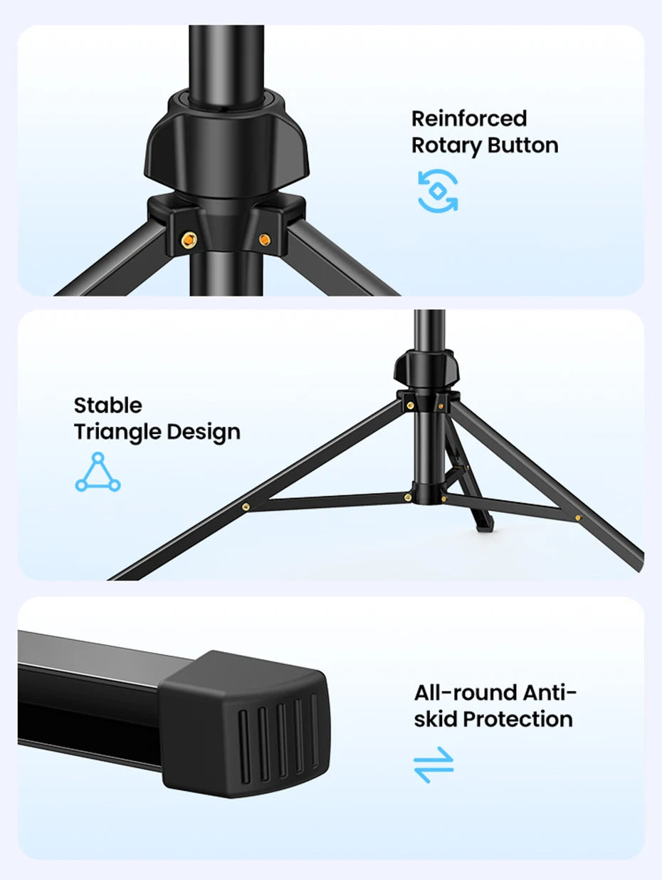 1.7m Extendable Aluminum Phone Tripod with Bluetooth Remote