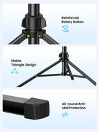 1.7m Extendable Aluminum Phone Tripod with Bluetooth Remote