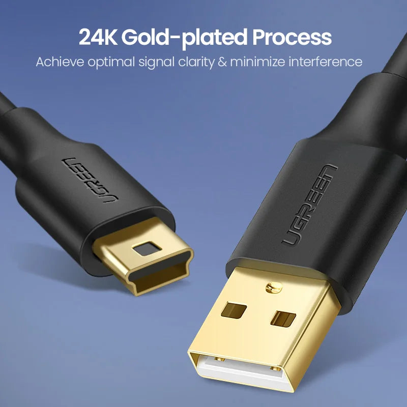 High-Speed Mini USB to USB Data Sync and Charging Cable - 5