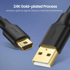 High-Speed Mini USB to USB Data Sync and Charging Cable
