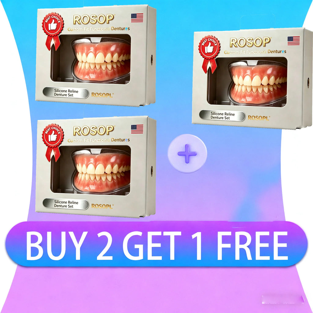 Soft Silicone Full Denture Set for Men and Women