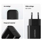 20W USB-C PD Fast Wall Charger for Smartphones and Tablets