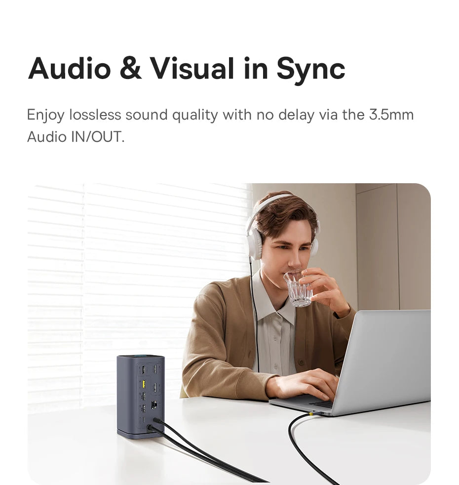 USB-C Triple Display Docking Station for Laptops