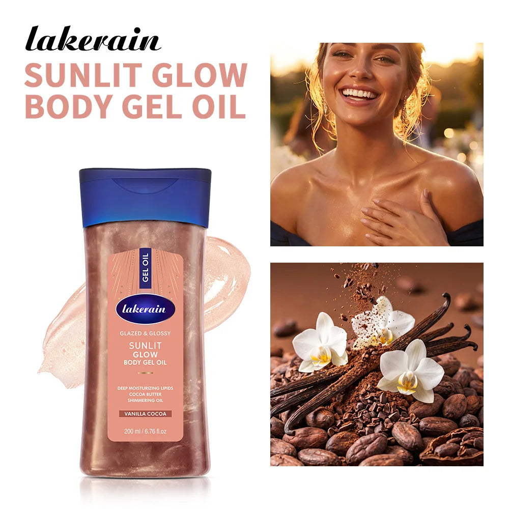 Radiant Cocoa Butter Body Gel Oil for Hydrated Glowing Skin