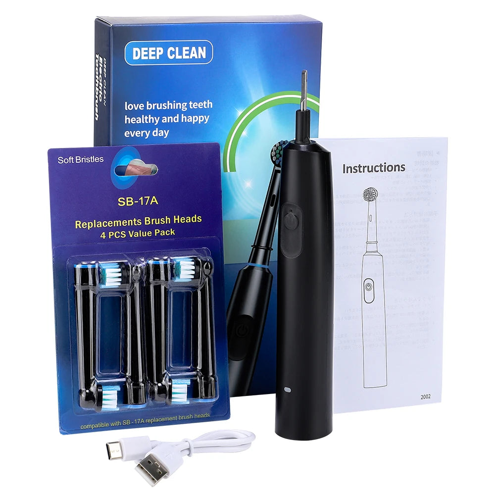 Rechargeable Rotating Electric Toothbrush for Adults - 12