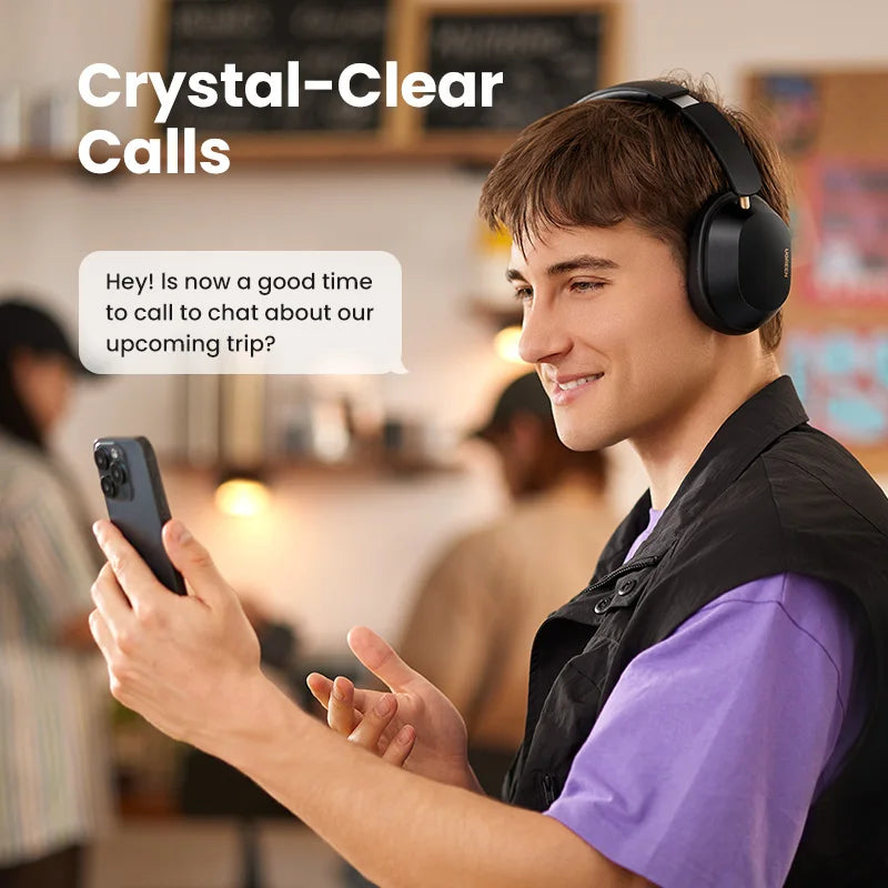 Wireless Noise Cancelling Headphones with Bluetooth 5.4 and 75H Battery