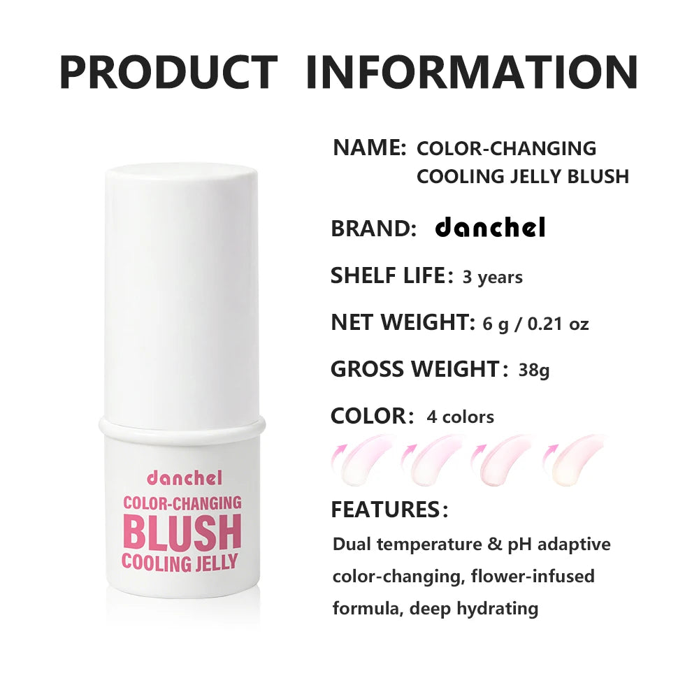 pH Adaptive Color-Changing Jelly Blush for Lips, Cheeks and Eyes