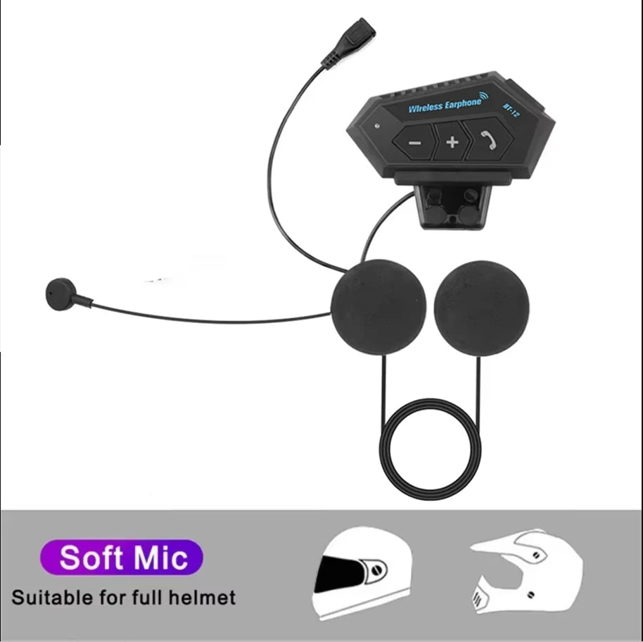 Bluetooth 5.0 Motorcycle Helmet Wireless Headset Handsfree Stereo Speaker