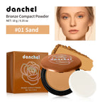 Matte Bronzer Compact Powder for Natural Sun-Kissed Glow