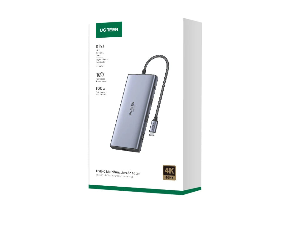 9-in-1 USB-C Hub with 4K 60Hz HDMI and 10Gbps Data Transfer - 24