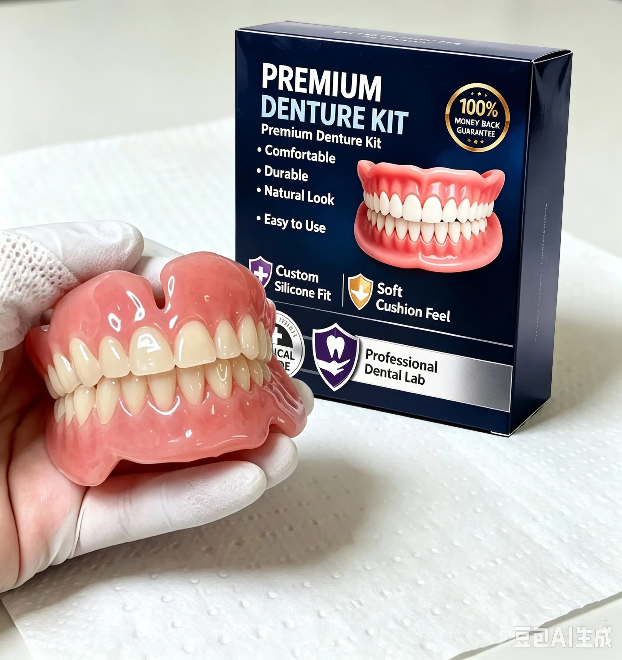 Temporary Silicone Cosmetic Denture Kit for Natural Smile - 2