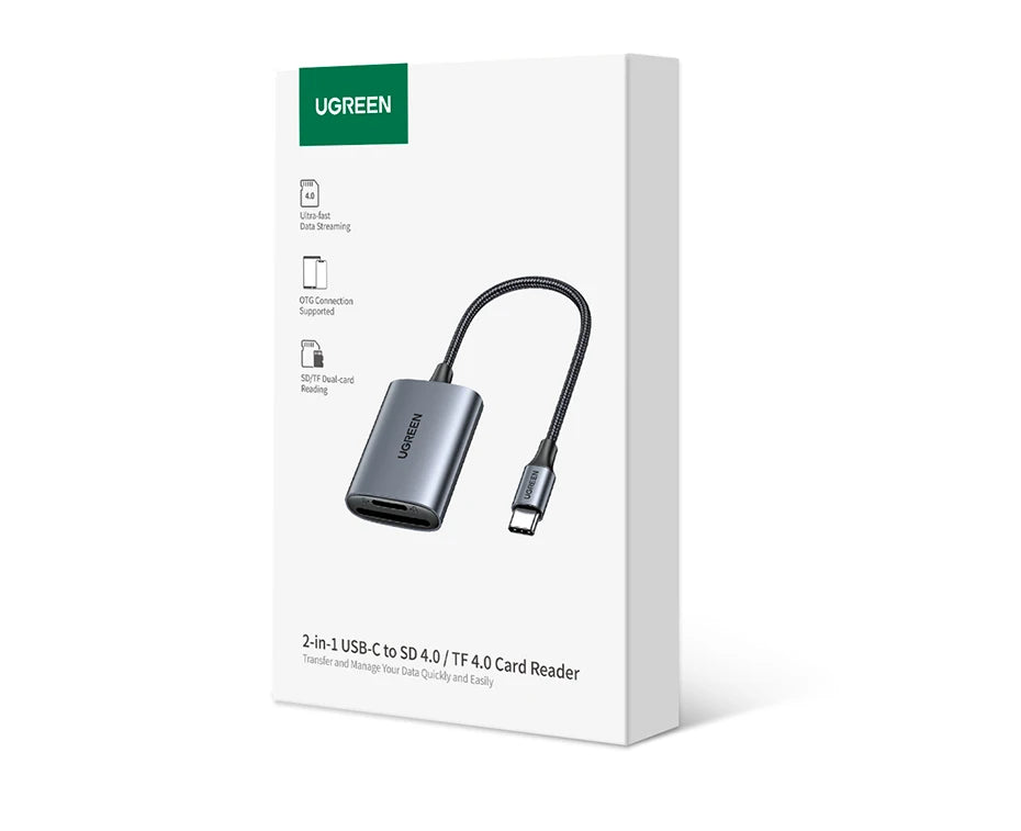USB-C Dual SD and MicroSD Card Reader 312MB/s
