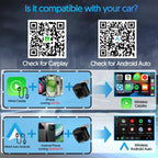 5.8GHz 2 in 1 Wired to Wireless CarPlay and Android Auto Adapter