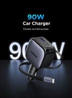 145W Fast Car Charger with 3 USB-C and 1 USB-A Ports