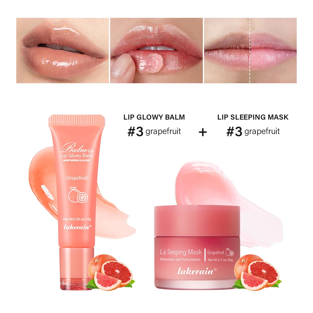 Moisturizing Lip Balm and Night Sleeping Mask Set