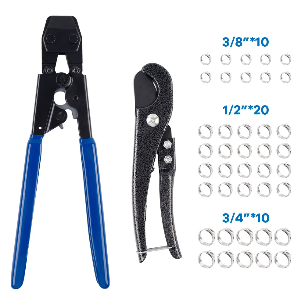 3-in-1 PEX Cinch Crimping Tool and Pipe Cutter Set