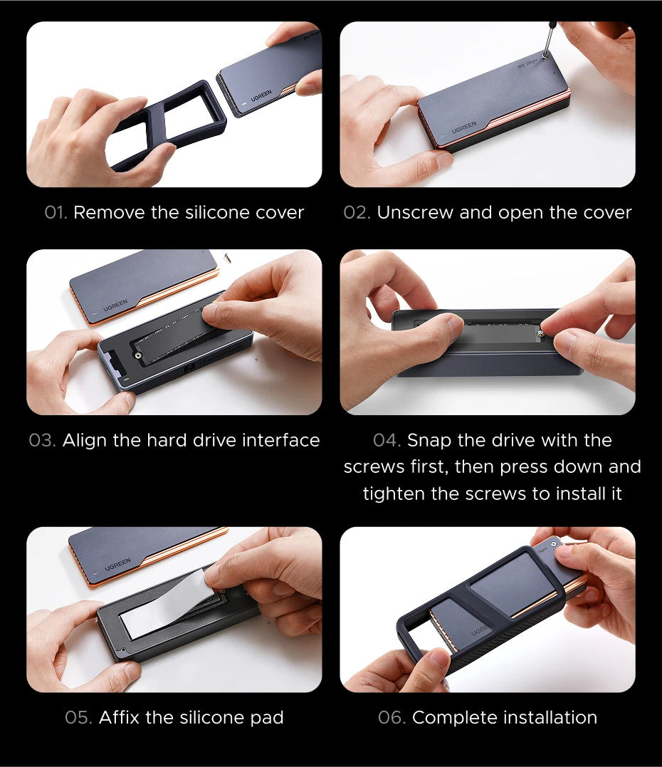 40Gbps USB4 M.2 NVMe SSD Enclosure Adapter