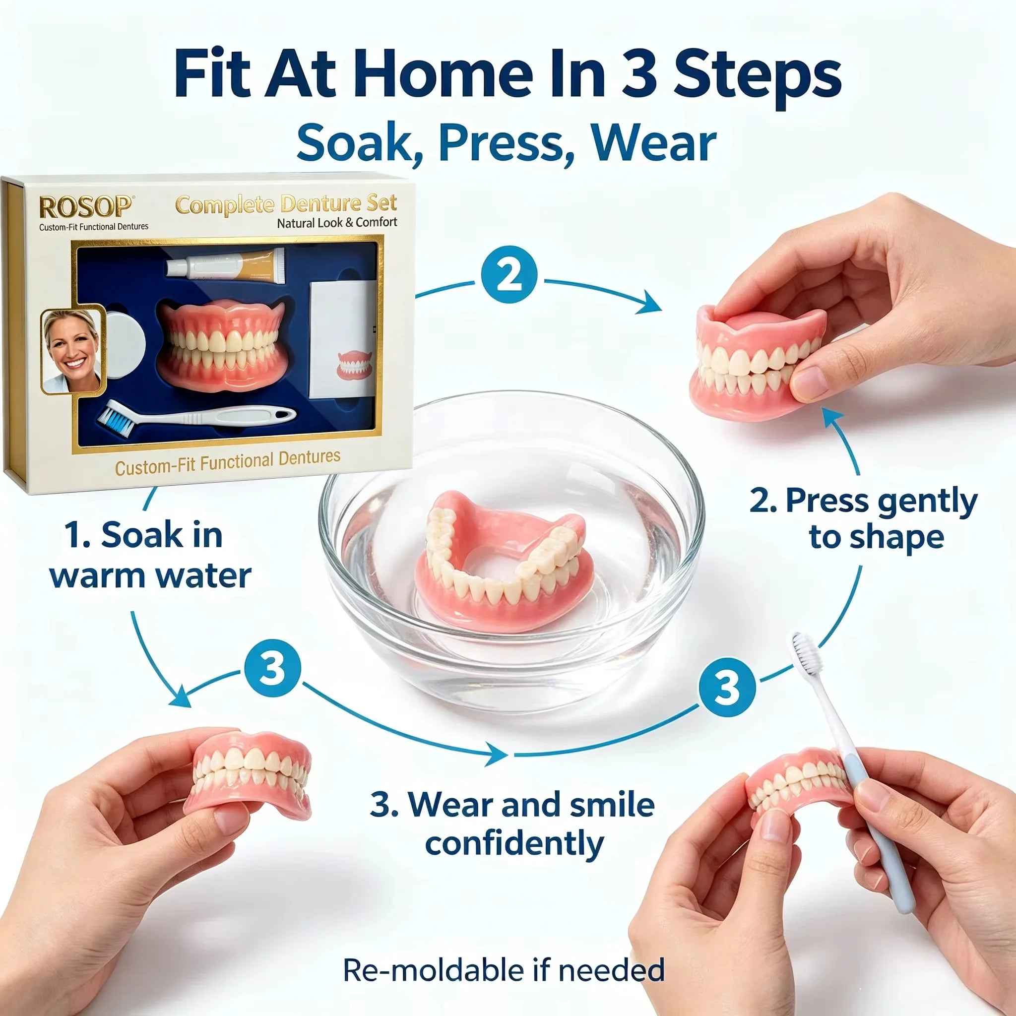 Comfort Fit Cosmetic Smile Veneers for Men and Women - 7