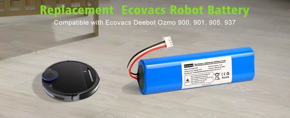 Replacement Lithium-Ion Battery for Deebot Ozmo Robot Vacuums - 7