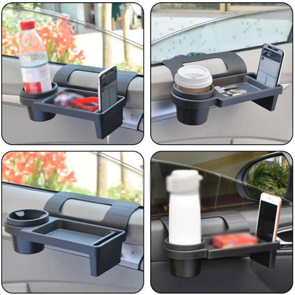 Car Window Hanging Storage Organizer Tray with Cup and Phone Holder - 2