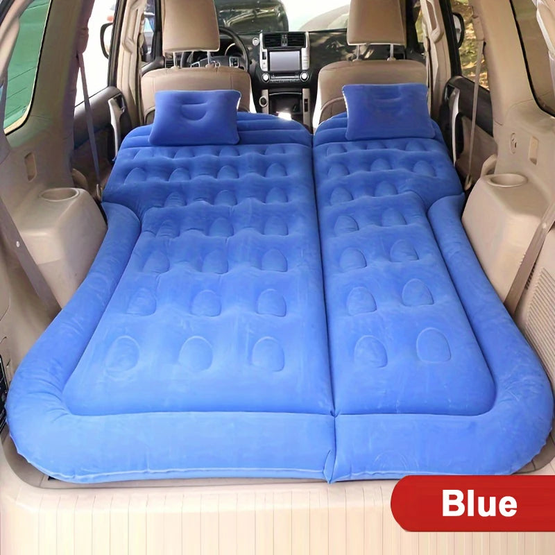 Inflatable Car Back Seat Mattress Bed with Pillows and Storage Bag