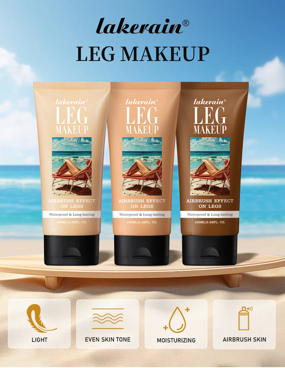Waterproof Leg Makeup Foundation Lotion - 7