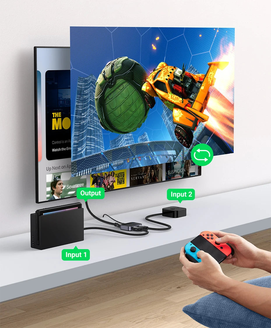 8K 60Hz HDMI 2.1 Switcher 2 In 1 Out