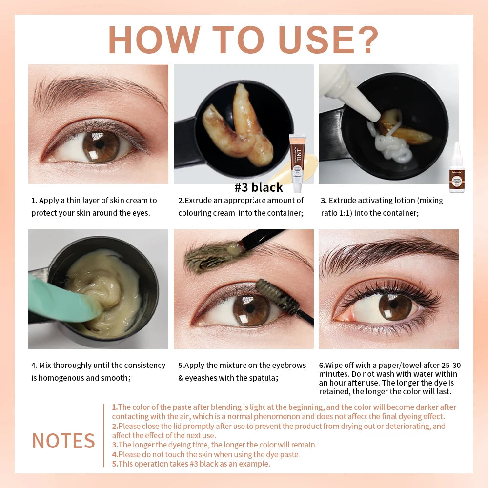 Professional Eyelash and Eyebrow Tinting Kit - 6