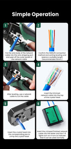 Multifunctional Ethernet Cable Crimper for RJ45 and RJ12 Connectors
