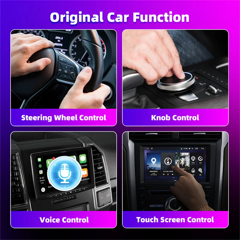 2 in 1 Wireless CarPlay and Android Auto Adapter Bluetooth 5.3 WiFi