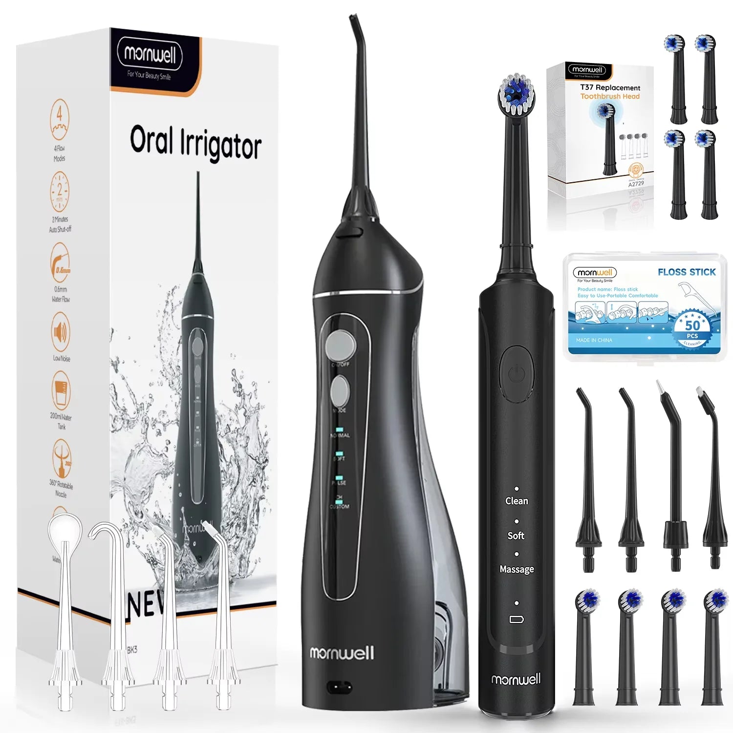 Electric Water Flosser and Toothbrush Oral Care Set - 1