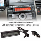 3 in 1 Car Digital Clock Thermometer and Battery Voltage Voltmeter