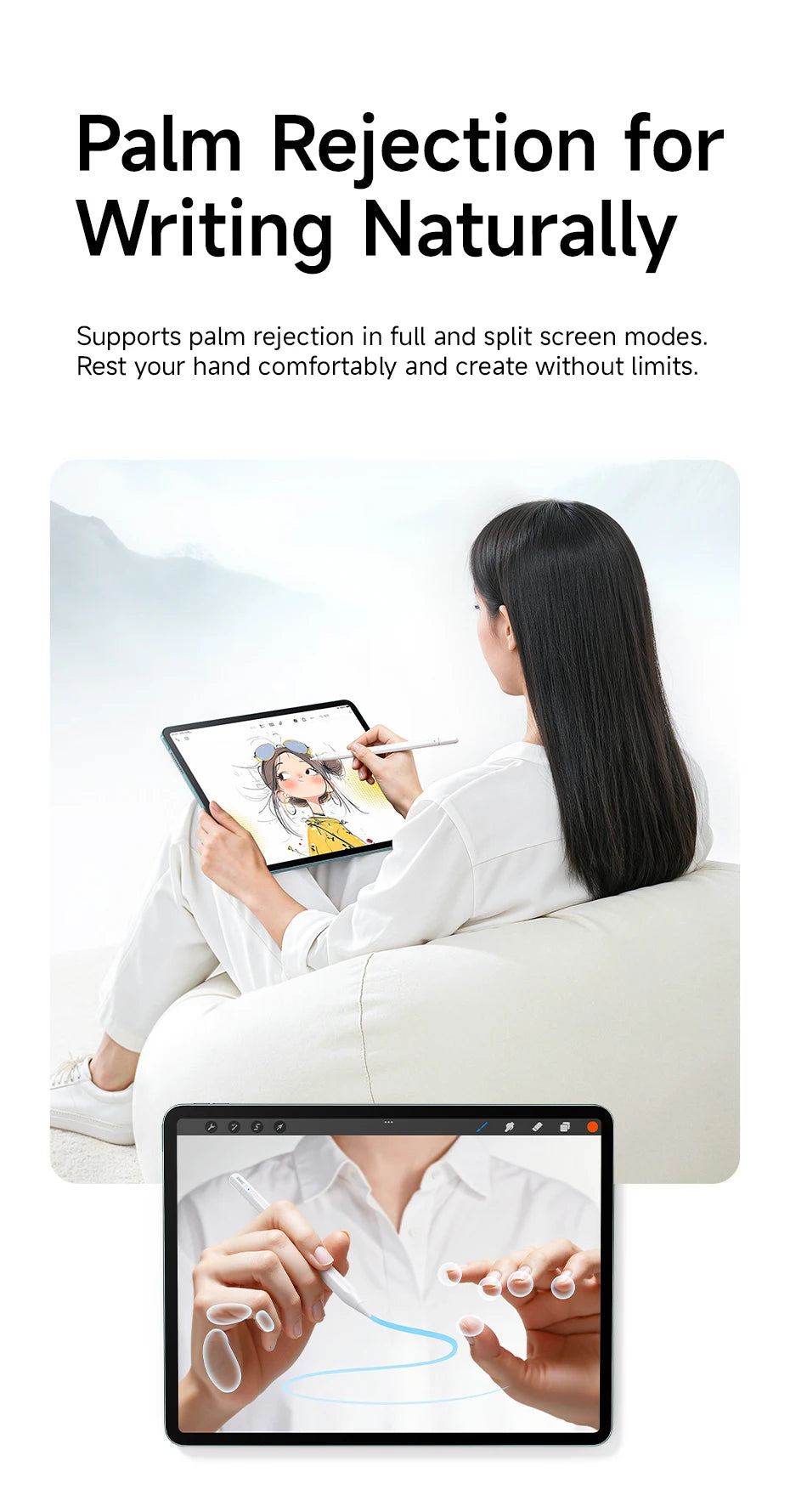 Bluetooth Stylus Pen for iPad with Palm Rejection and Tilt Sensitivity - 18