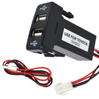 Dual USB Port Dashboard Mount Charger for Toyota VIGO 12V 24V