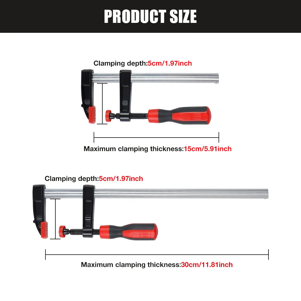 Heavy-Duty Woodworking F-Clamp Bar Clip