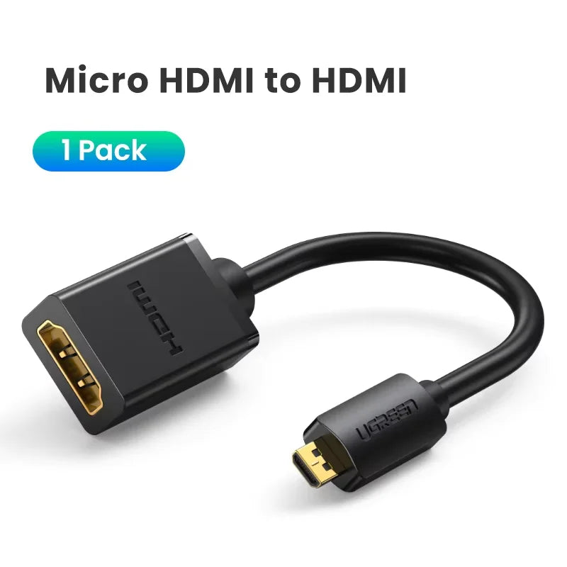 Micro HDMI to HDMI Adapter 4K 60Hz Cable - 19