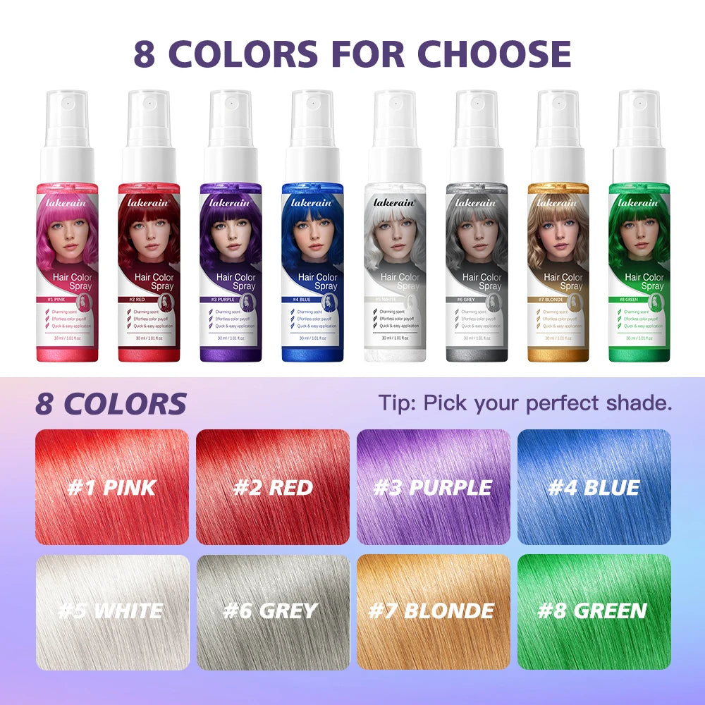 Temporary Washable Hair Color Spray for Parties and Styling - 3