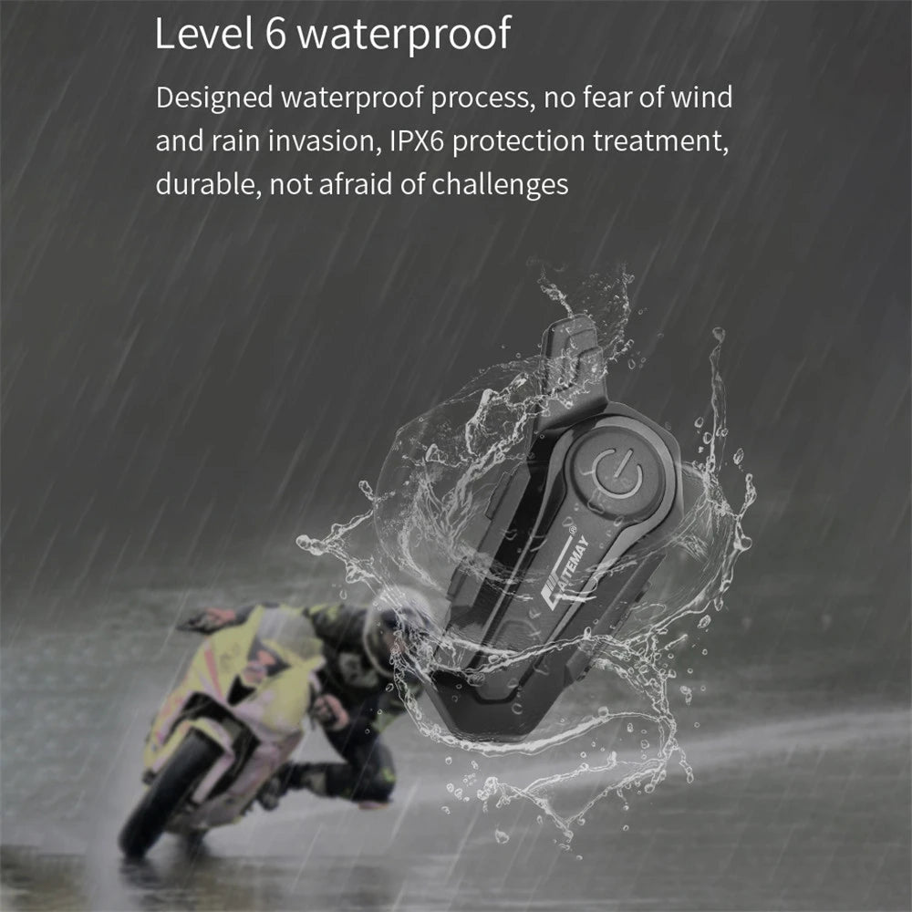 Bluetooth 5.0 Motorcycle Helmet Intercom Headset - 11