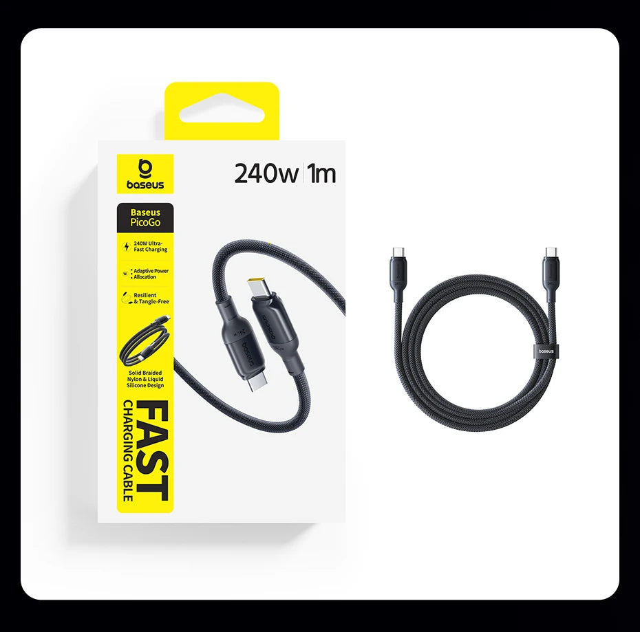 240W USB-C to USB-C Fast Charging and Data Sync Cable - 15
