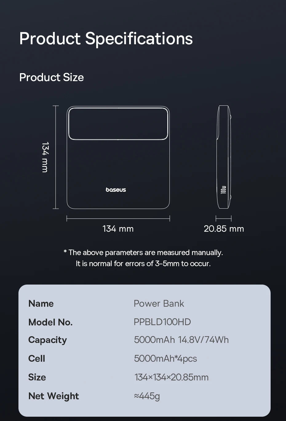 100W Fast Charging 20000mAh Portable Laptop Power Bank - 19