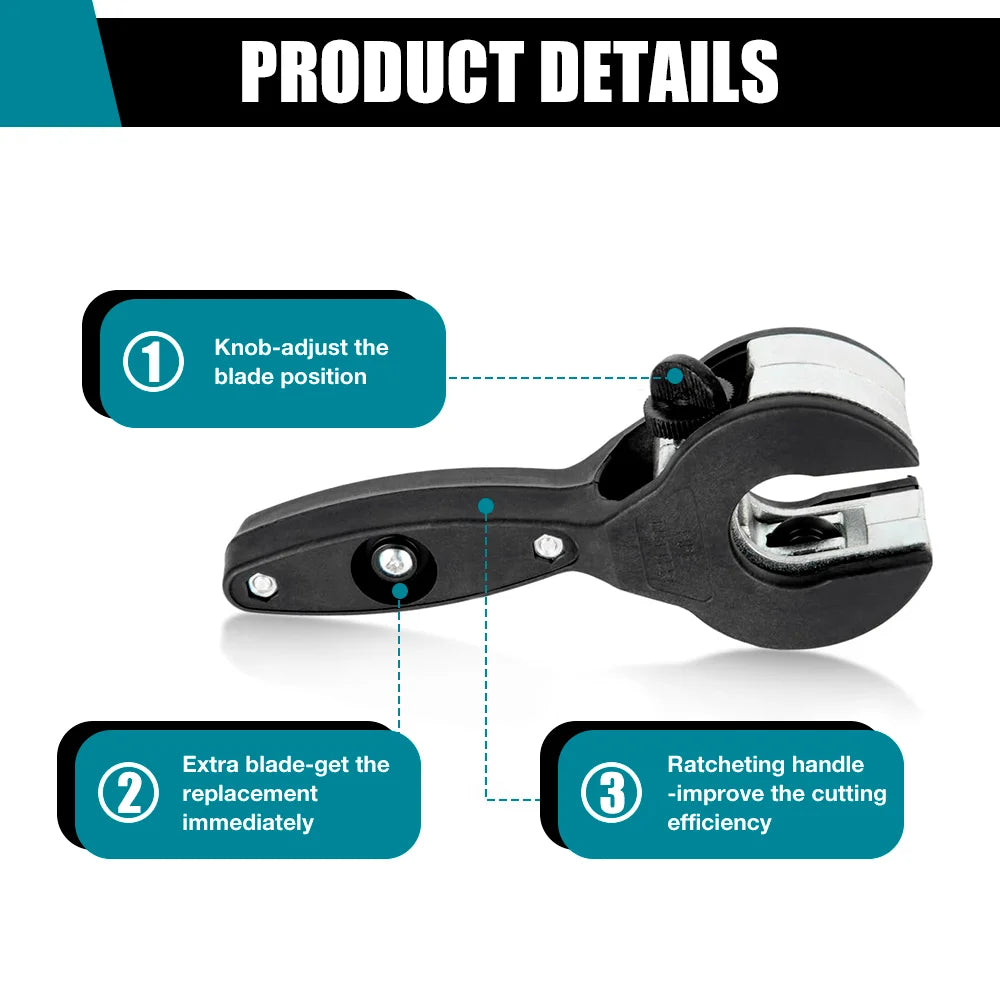 Ratcheting Pipe Cutter Tool for Copper and Stainless Steel 8-29mm