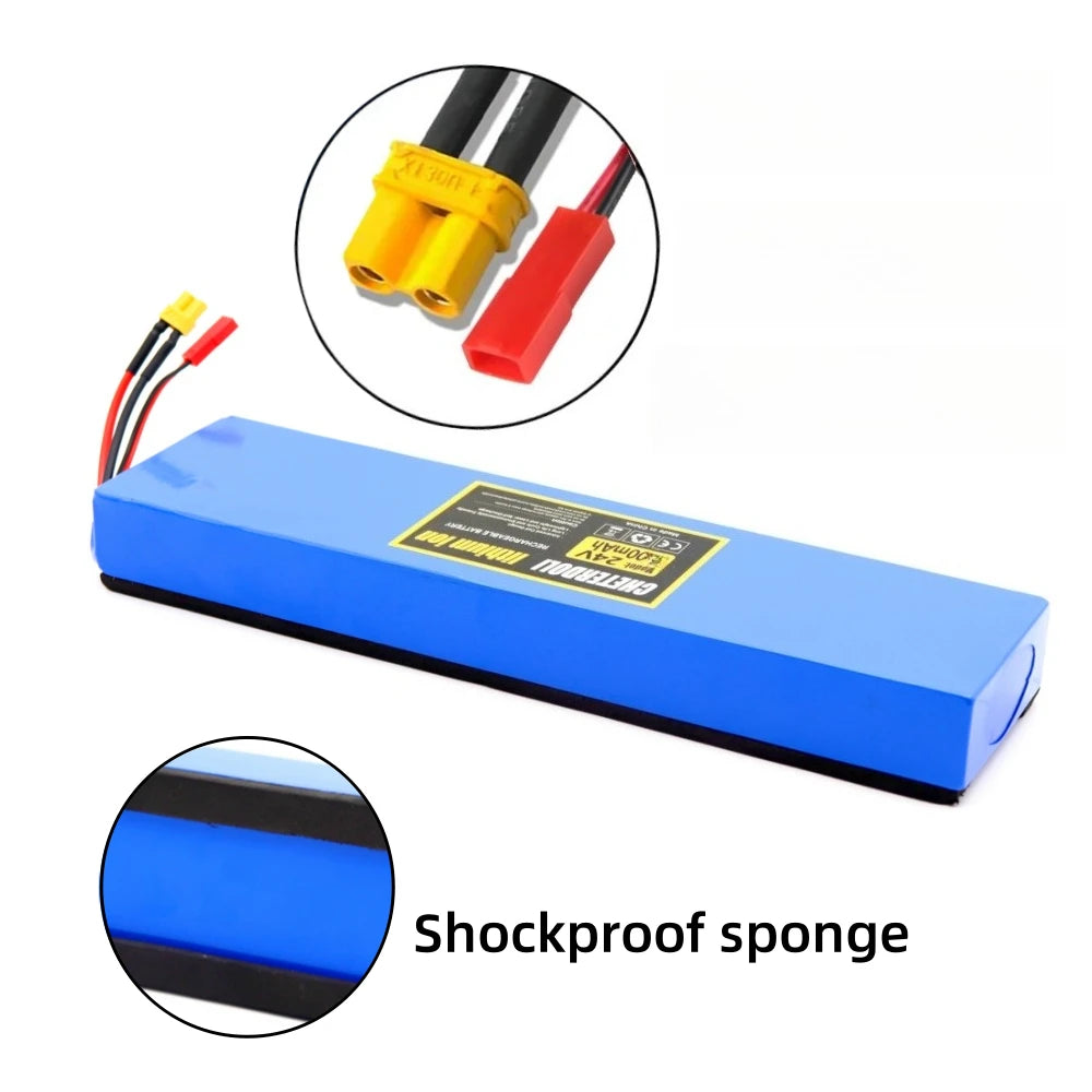 24V 12.8Ah Li-ion Battery for Electric Scooters and Bicycles