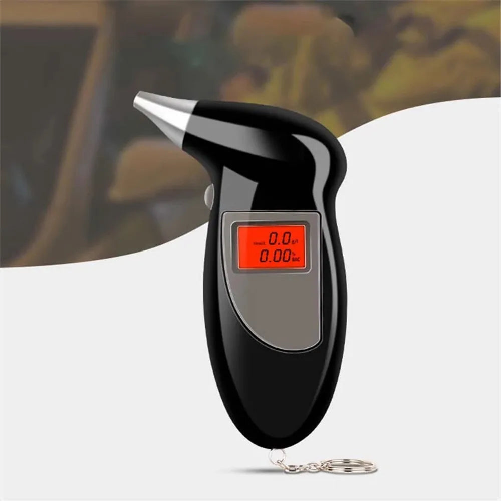 Digital Alcohol Breath Tester with LCD Display and 5 Mouthpieces