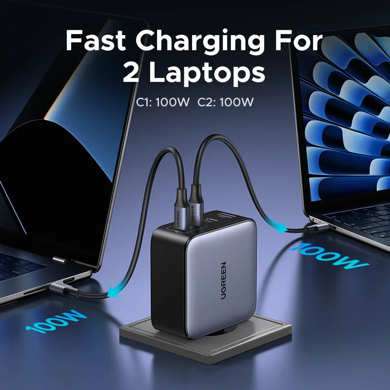 200W GaN Fast Wall Charger for Laptops and Smartphones - 3