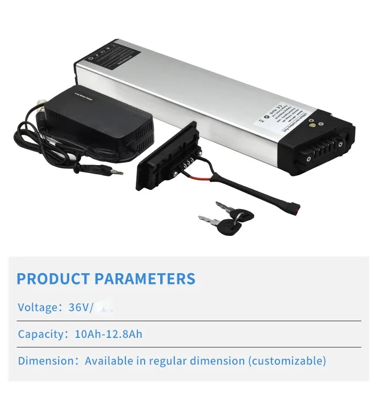 36V Lithium-Ion E-Bike Replacement Battery Pack - 8
