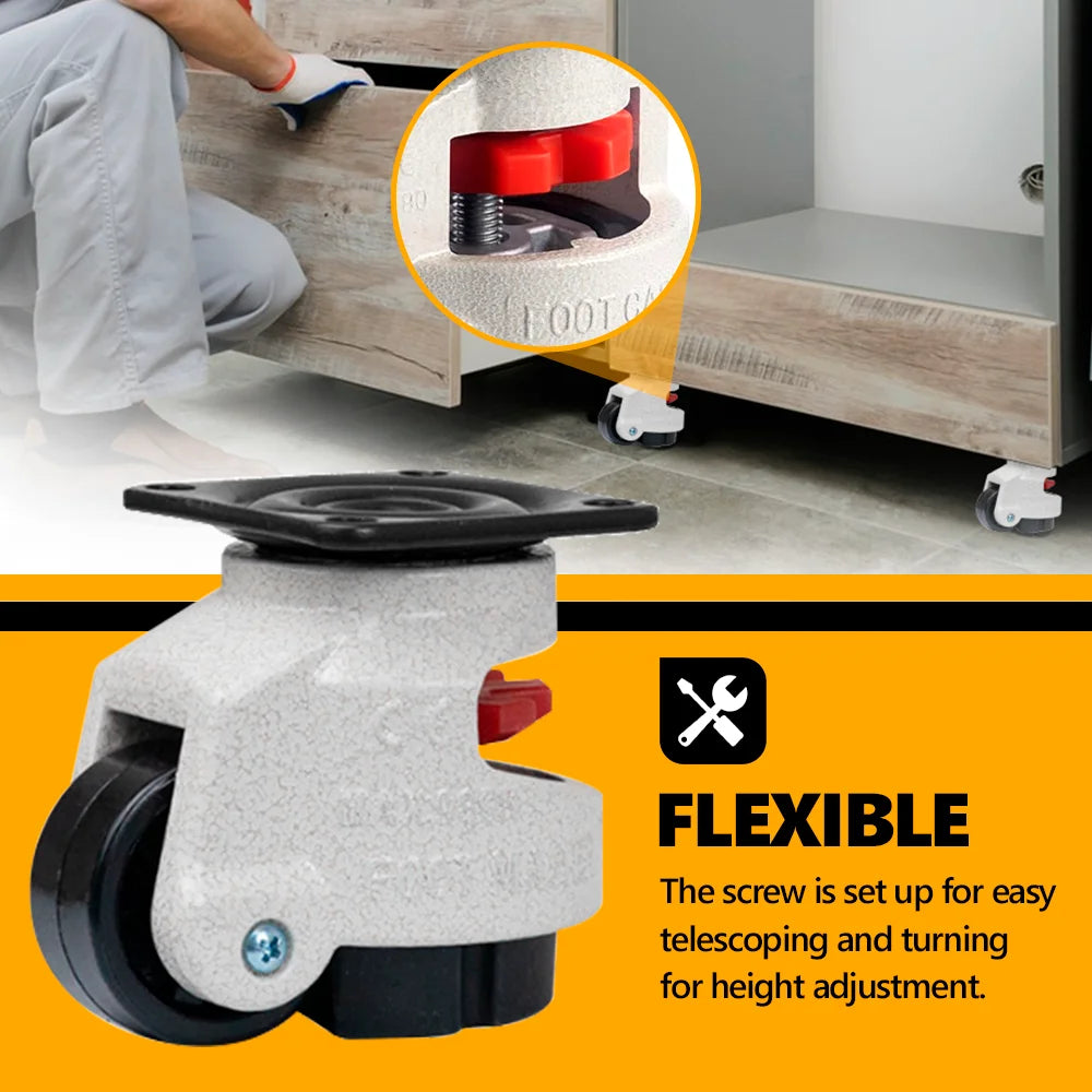 GD-40F Retractable Leveling Casters for Workbenches - 5