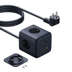 67W GaN Fast Charger Power Strip with 3 AC Outlets and USB Ports