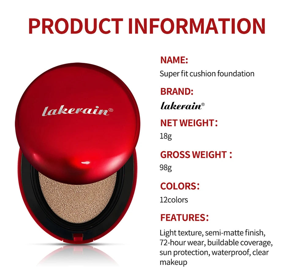 Waterproof Long-Lasting Cushion Foundation with Sun Protection - 15