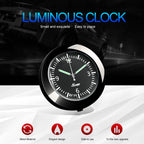 Luminous Quartz Analog Clock for Car Dashboard Boat and Bike