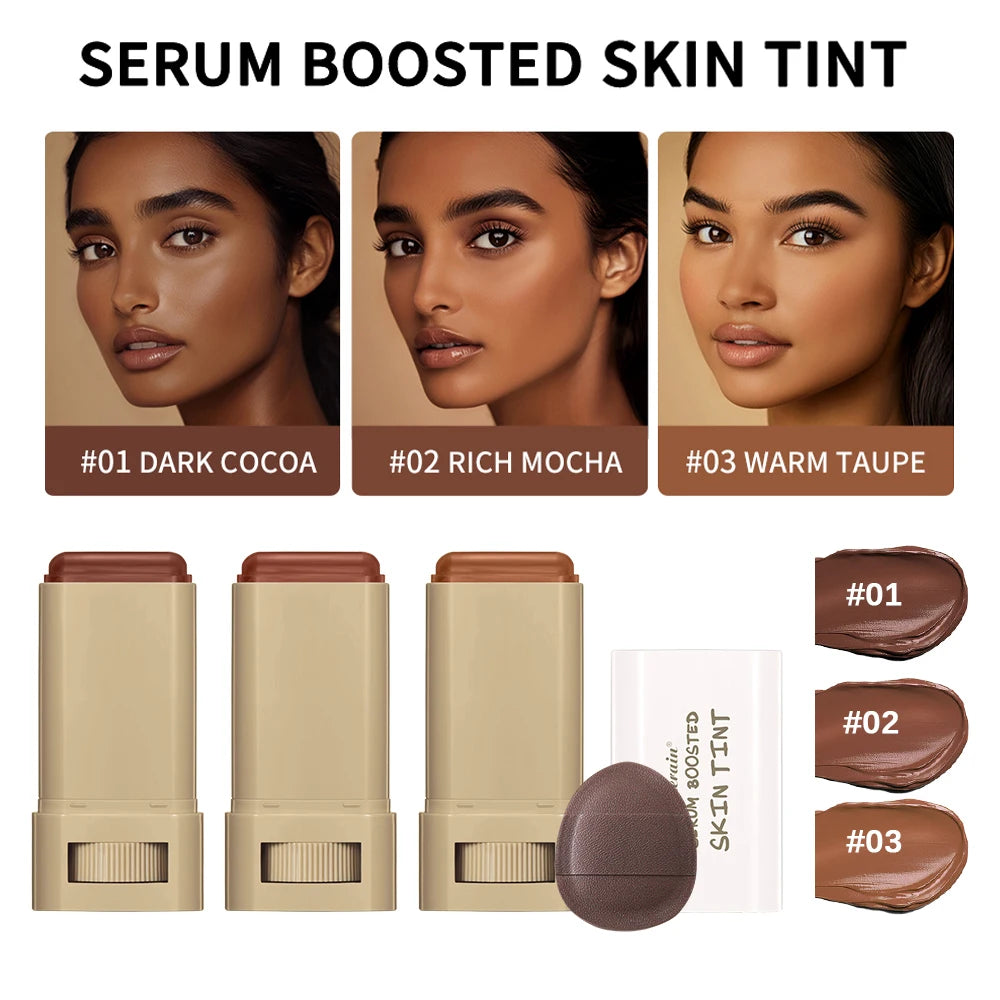 Serum-Boosted Skin Tint Foundation Stick for Natural Coverage - 1